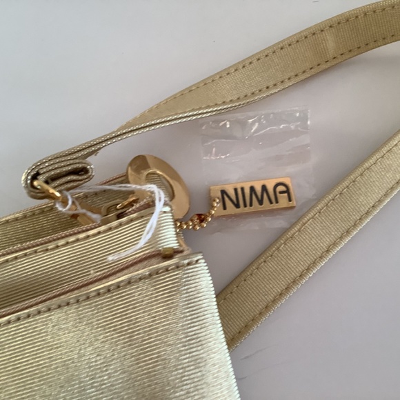 Nima Gold with Jaguar head crossbody purse New - Picture 5 of 5